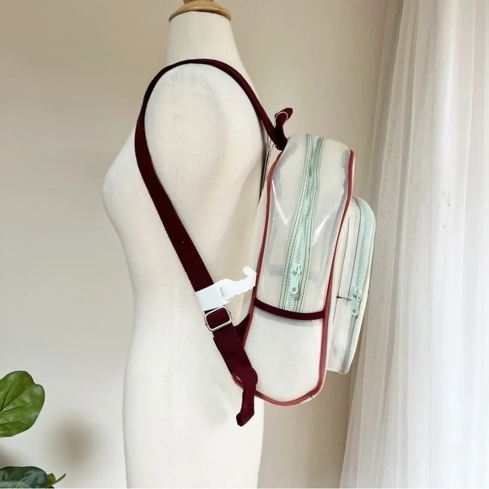 💋Zara kid mint color zipper plastic backpack